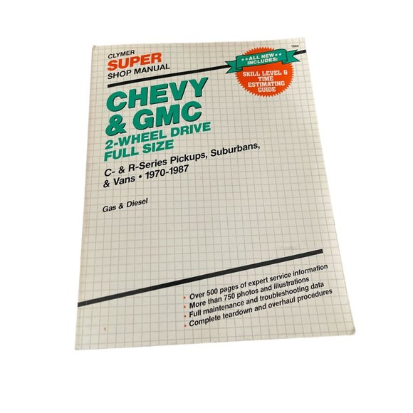 Clymer Other - Clymer Super Shop Manual T888 Chevy & GMC C&R Series Pickups Vans 1970-1985
